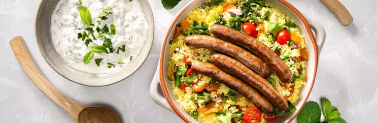 Couscous met Merguez en gedroogde abrikozen