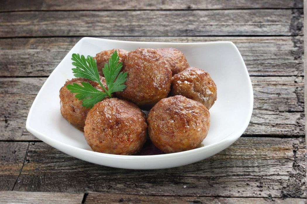 4 Gebraden gehaktballen (met een uitje)